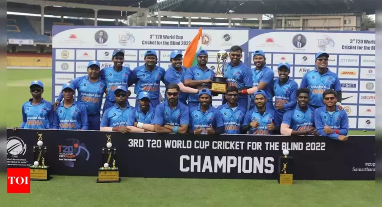 T20 World Cup for the Visually Impaired: Team India won the Title for the Third Time.